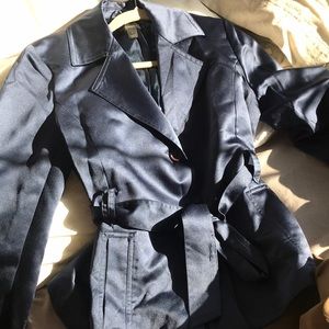 Express Navy Blue Silk Blazer